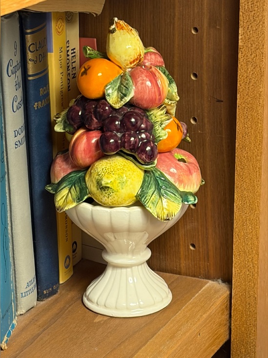 Vintage Other - Vintage ceramic fruits in bowl for decor mid-century modern topiary